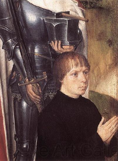 Hans Memling The donor Adriaan Reins in front of Saint Adrian on the left panel of the Triptych of Adriaan Reins Spain oil painting art